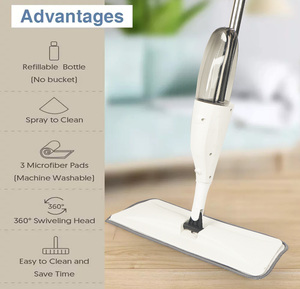 MSJ sıcak satış mikrofiber paspas ile çelik direk mükemmel ev zemin temizleme yardımcısı 2 paspas pedleri - Product Image 2