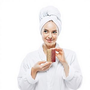 Savon au collagène végétal à base de fibres de loofah naturelles 130g, produit de soin corporel en provenance de Turquie - Product Image 1