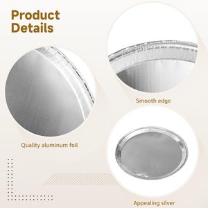 18" Round Partyware Aluminium Foil Dish Embossing US Arab Disposable Round <b>Pans</b> Catering Tray f - Product Image 4