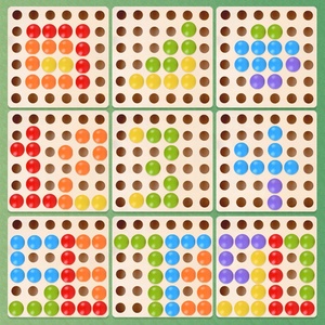 Montessori — connecteurs, puzzle 3D, <span class=keywords><strong>patchwork</strong></span> de champignons ongles, <span class=keywords><strong>jeu</strong></span> de société, blocs de construction en bois pour enfants, fournitures, pièces - Product Image 5
