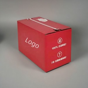 Logo di lusso personalizzato inchiostro di soia rosso di grandi dimensioni con cerniera Kraft ondulata scatola di cartone adatta per la spedizione di merci