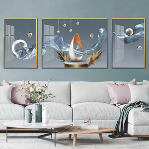 3 piezas de pintura de arte gráfico geométrico minimalista nórdico y arte de pared diseño de lujo impreso en lienzo póster para decoración del hogar - Product Image 6