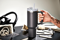 Reekoos 2024 Nouveau avec couvercle anti-fuite 40oz Tasse de voyage 304 SS Gobelet sous vide isolé à double paroi avec revêtement en poudre Logo de couleur personnalisé