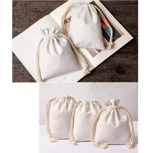 Recycled Cotton Canvas Fabric <b>Bag</b> <b>Small</b> <b>Drawstring</b> <b>Bag</b> Dustproof Storage Ecofriendly Packaging Cloth Canvas <b>Drawstring</b> <b>Bag</b> - Product Image 5