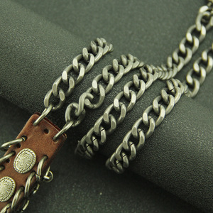 2026 New Personalized Simple Double Layered Men's Pants <b>Chain</b> Iron Metallic Color <b>Waist</b> Hanging <b>Chain</b> Wholesale Jewelry Trendy - Product Image 4