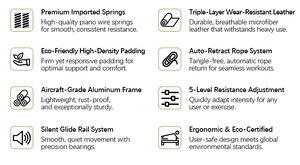 フルタワーピラティスキャデラックリフォーマベッドヨガベッド1セットポータブルジムホーム機器オークウッドピラティススタジオ - Product Image 6