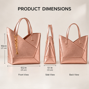 OEM ODM Custom <b>Women</b> Metallic PU Leather Tote Handbag Irregularity Shape Shoulder Bags Multiple Color Options Private Label - Product Image 2