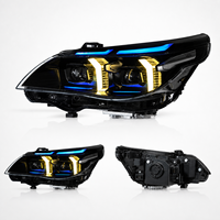 Feux avant à LED pour BMW E60 Série 5 (2003-2010) avec lentille de projecteur, feux de jour et clignotants dynamiques – Kit de modernisation des phares