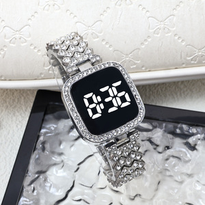 <span class=keywords><strong>Orologio</strong></span> da <span class=keywords><strong>Donna</strong></span> Piccolo Stile Elegante con Diamanti, LED, Cinturino in Acrilico, <span class=keywords><strong>Touch</strong></span>, Casual, alla Moda, Elettronico, Quadrato - Product Image 1