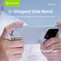 BAVIN OTG67 120W 10Gbps Tipe c untuk USB 3.1 Adapter kartu konverter ke Micro Android V8 Tpc Adapter Otg