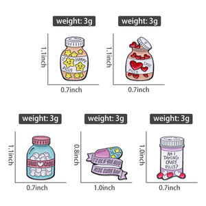 Broches de Botellas de Medicina de Dibujos Animados, Lindos Broches Personalizados para Abrigos, Sombreros, Solapas, Ropa, Joyería de Doctor y Enfermera, Regalo, Insignia de Hospital, Metal, Venta al por Mayor - Product Image 6