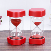 Horloge de sable en verre plastique rouge éducatif moderne 1 2 3 5 minutes enseignement en classe faveurs sablier sablier pour les enfants