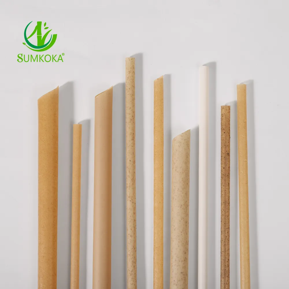 Factory Supplier Eco Friendly Biodegradable Plat Straws Manufacture Milk Tea Juice Sugarcane Bagasse Straws