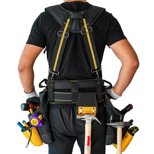 En gros, Tablier porte-outils professionnel durable à 26 poches avec bretelles pour charpentier et entretien, avec poches magnétiques - Product Image 3