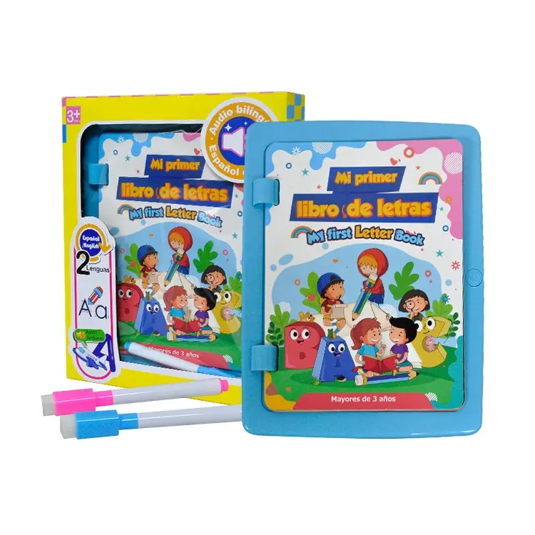 Bambini Pre scrittura Libro di attività Audibles Libro De Musical Para Ninos De Borrar spirale Abc libri per bambini