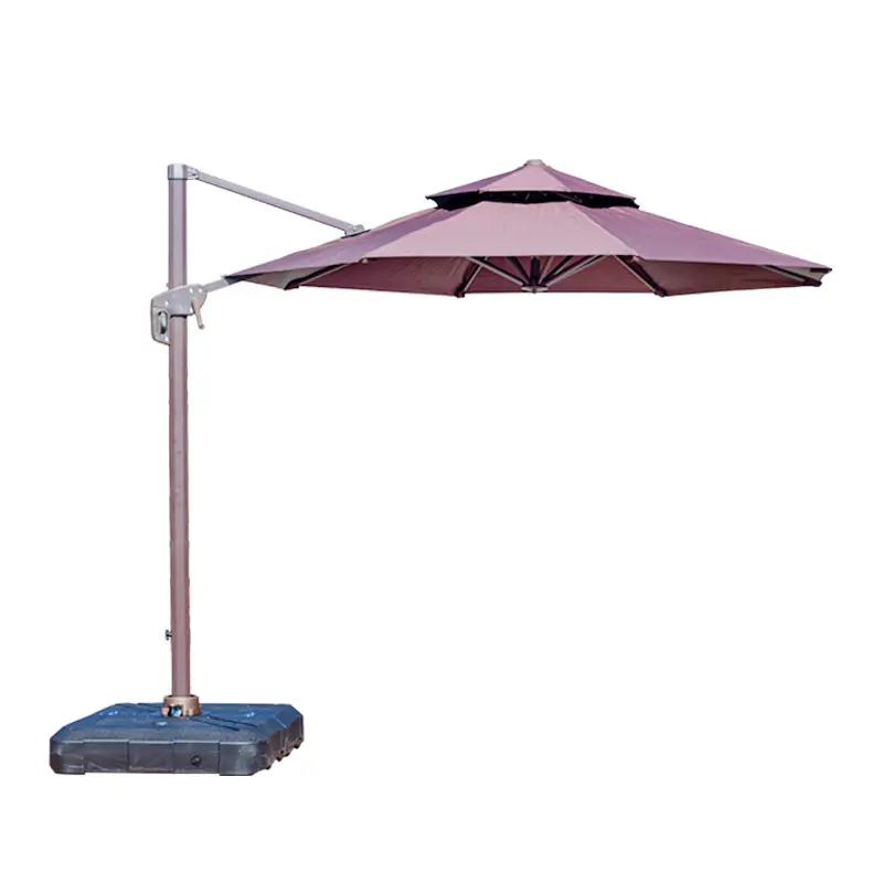 En iyi satış su geçirmez açık veranda güneş şemsiyesi restoran bahçe ledi roma şemsiye plaj roma şemsiye