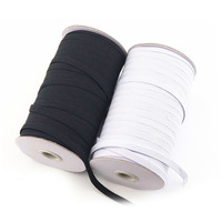 3mm Noir Blanc Latex Tresse Biais Bande de Caoutchouc Élastique pour Vêtements Couture Maillot de Bain Tissé Sous-Vêtements Chapeau
