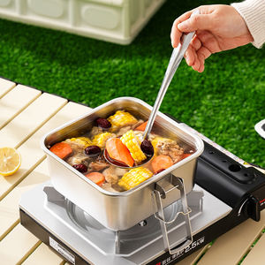 Marmite de cuisson tout-en-un moderne en acier inoxydable 304 pour l'extérieur, idéale pour la friture, le wok, la soupe et la cuisson vapeur, compatible gaz et induction - Product Image 3