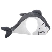 Nouveau Bandeau Interactif en Peluche Super Doux en Forme de Requin - Adorable Bandeau Thème Océan Unisexe