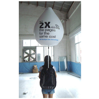 Forme personnalisée Publicité Gonflable Larme Sac À Dos Boules