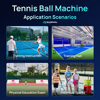 Máquina Lanza Pelotas de Tenis SHAREWELL SW-T7 Pro con Control por Voz IA, Compartición de Datos Remota, 100 Pelotas, Metálica