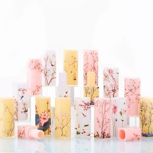 Spot Frosted 4G tubo de lápiz labial cuadrado estilo chino ABS clásico 3D impreso flor y patrones de pájaros tubo de lápiz labial para la <span class=keywords><strong>venta</strong></span> - Product Image 4