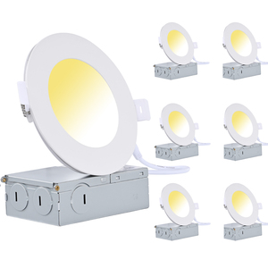 Illuminazione da Interno, Lampada <span class=keywords><strong>LED</strong></span> da Incasso a Soffitto Rotonda da 4 e 6 Pollici, Faretto 9W 12W <span class=keywords><strong>con</strong></span> CCT Regolabile, <span class=keywords><strong>Pannello</strong></span> Sottile - Product Image 1