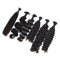 Rambut Manusia Remy Brasil Grosir 100% Kutikula Tertata Rapi Grade 10A Rambut Mentah Virgin Bundel 8-30 Inch Lurus Halus