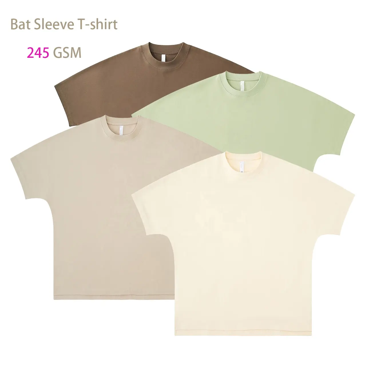 गुणवत्ता कस्टम बैट स्लीव कैज़ुअल टी-शर्ट 100% कॉटन पुरुषों की टी-शर्ट 245 जीएसएम शुद्ध कॉटन ब्लैंक फैशन टी-शर्ट आपका डिज़ाइन
