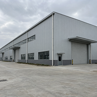 Atelier préfabriqué en structure métallique avec panneaux composites isolés et auvent, kits d'entrepôt métallique, bâtiment industriel de fabrication