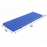 Palette de sol en plastique HUADU écologique, à 4 voies, étanche, simple face, pour entrepôt, charge dynamique de 200 kg pour le transport de marchandises