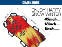WOOWAVE Tapis de neige coloré à enrouler, tapis de snowboard flexible pour enfants, cadeau de Noël d'hiver parfait et amusement au parc à neige