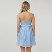 Robes mini-skater à volants personnalisées pour femmes, robe en organza, robe de soirée pour femmes