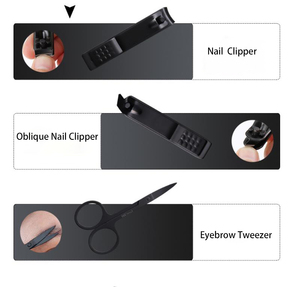 7 pz/<span class=keywords><strong>set</strong></span> di bellezza per la casa strumenti per la cura personale da uomo Black De <span class=keywords><strong>Pedicure</strong></span> <span class=keywords><strong>E</strong></span> Kit <span class=keywords><strong>Manicure</strong></span> <span class=keywords><strong>Set</strong></span> tagliaunghie per gli uomini - Product Image 4