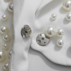 Nuovi Arrivi 2026: Set Elegante Primaverile <span class=keywords><strong>con</strong></span> Giacca di Alta Qualità Decorata <span class=keywords><strong>con</strong></span> Perle e Minigonna Asimmetrica per Donna - Product Image 5