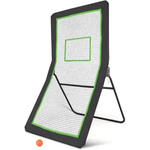 Lacrosse Rebounder untuk halaman belakang, jaring memantul 4x7ft sempurna untuk Lacrosse, bisbol, bola voli, latihan sepak bola