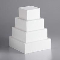 1 " - 18" rundes und quadratisches gefälschtes Kuchenset zum Backen Display Hochzeits handwerk Dekorationen White Foam Cake Dummy