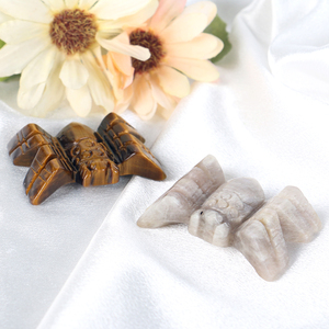 หินลาบราดอไรต์ธรรมชาติแกะสลักรูปแมงมุมสำหรับงานฝีมือตกแต่ง - Product Image 4