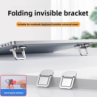 Support invisible portable en alliage d'aluminium pour tablette, dissipation thermique, pliable, réglable en hauteur, universel pour ordinateur portable Macbook