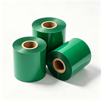Ruban de transfert thermique vert Haoxuan 80 mm x 450 m de long, ruban couleur pour l'impression d'étiquettes, l'emballage et les étiquettes de produits