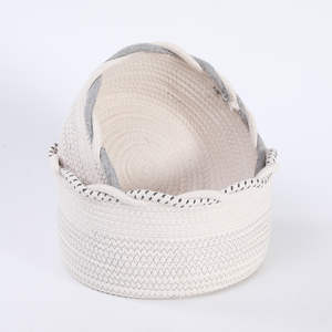 Alta-plegable <span class=keywords><strong>de</strong></span> almacenamiento <span class=keywords><strong>de</strong></span> <span class=keywords><strong>cuerda</strong></span> <span class=keywords><strong>de</strong></span> algodón orgánico cesta para sala <span class=keywords><strong>de</strong></span> <span class=keywords><strong>estar</strong></span> - Product Image 3