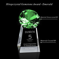 Trophée Tour Professionnel Écologique en Grand Cristal Diamant, Prix de la Cérémonie, Pierre Précieuse Celestina Rubis – Artisanat de Cristal Premium