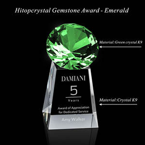 Trophée Tour Professionnel Écologique en Grand Cristal Diamant, Prix de <span class=keywords><strong>la</strong></span> Cérémonie, Pierre Précieuse <span class=keywords><strong>Celestina</strong></span> Rubis – Artisanat de Cristal Premium - Product Image 5