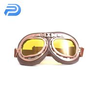 Lunettes de moto rétro bon marché Lunettes vintage pour pilote Steampunk ATV UTV Vélo Casque de moto en cuivre
