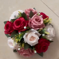 Buket Bunga Peony Buatan, Campuran Bunga Sutra, untuk Pernikahan, Perayaan, Dekorasi Ruangan