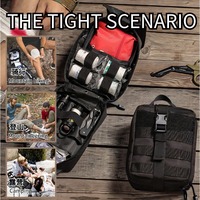 Trousse de Premiers Soins IFAK pour Camping Randonnée Chasse, Pochette Molle EDC de Survie, Kit Médical Tactique d'Urgence, Sac Banane
