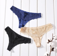 Vente en gros du fabricant Culottes pour filles et dames sexy en dentelle de glace en soie sans couture String G-string
