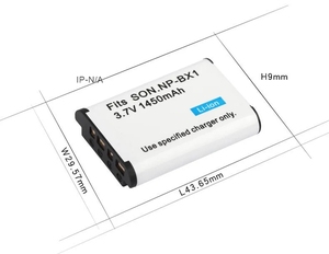 NPBX1 NP-BX1สำหรับแบตเตอรี่กล้อง <span class=keywords><strong>Sony</strong></span> DSC-RX100 <span class=keywords><strong>RX1</strong></span> HDR-AS15 AS10 HX300 WX300 NPBX1 BX1 NP BC-CSXB 1450mAh NP BX1 batterie - Product Image 1