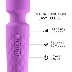 20 tần số 8 tốc độ nhãn hiệu riêng Silicone Ma Thuật Dành cho người lớn quan hệ tình dục đồ chơi AV Stick g-spot Massager sản phẩm Wand <span class=keywords><strong>Vibrator</strong></span> phụ nữ USB điện - Product Image 5