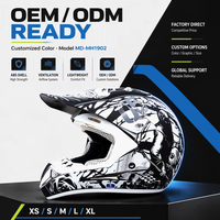 Casque de protection Motocross Noir Open Face Moto Crash Casque Moto Moto Casque